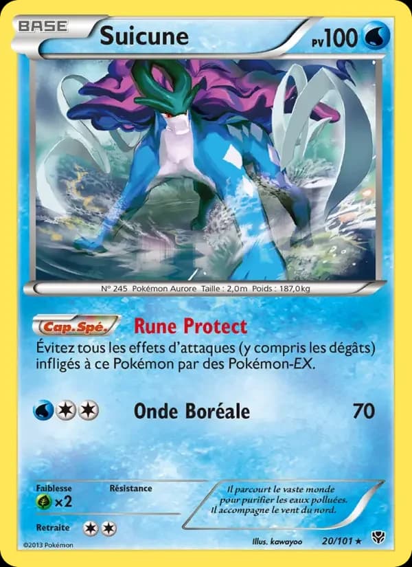 Carte Pokémon Suicune #20 — Explosion Plasma