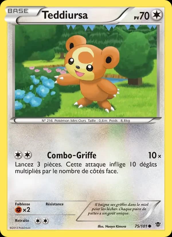 Carte Pokémon Teddiursa #75 — Explosion Plasma