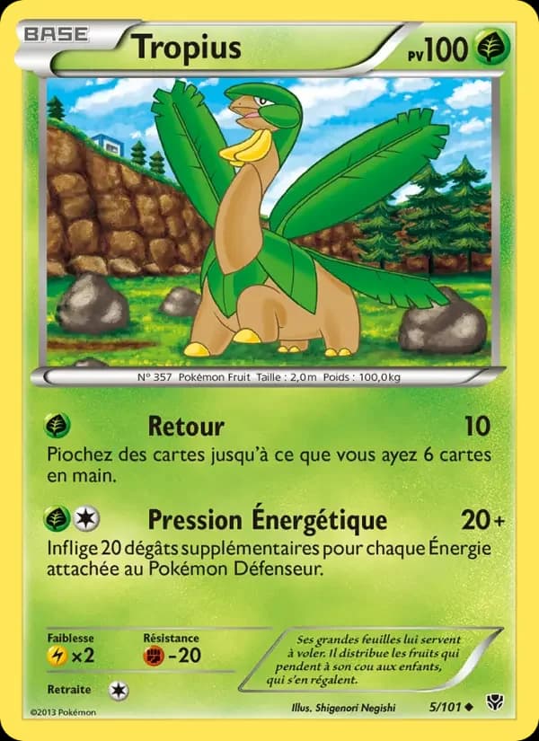 Carte Pokémon Tropius #5 — Explosion Plasma