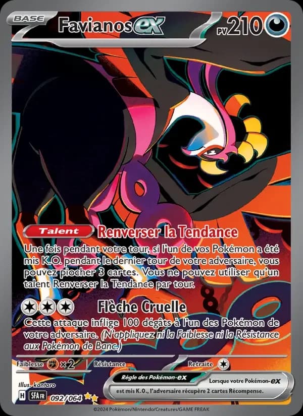 Carte Pokémon Favianos-ex #092 — Fable Nébuleuse