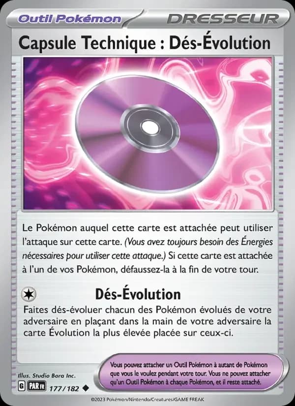 Carte Pokémon Capsule Technique : Dés-Évolution #177 — Faille Paradoxe