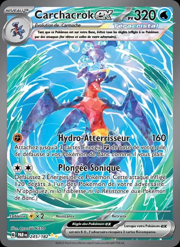Carte Pokémon Carchacrok-ex #245 — Faille Paradoxe