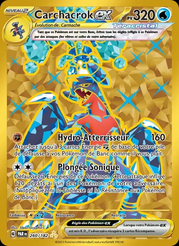 Carte Pokémon Carchacrok-ex #260 — Faille Paradoxe