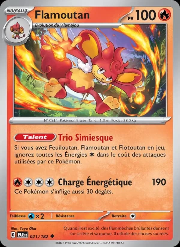 Carte Pokémon Flamoutan #021 — Faille Paradoxe