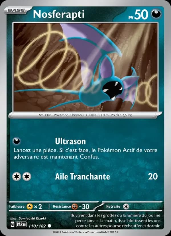 Carte Pokémon Nosferapti #110 — Faille Paradoxe