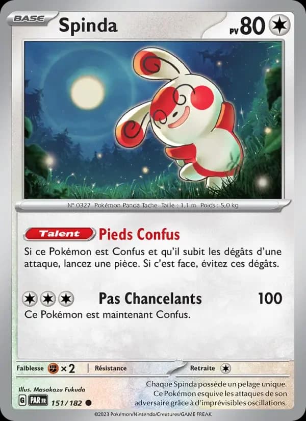 Carte Pokémon Spinda #151 — Faille Paradoxe