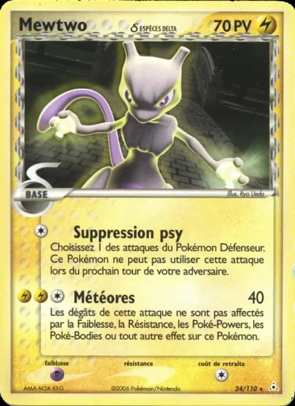 Carte Pokémon Mewtwo δ #24 — Fantômes Holon