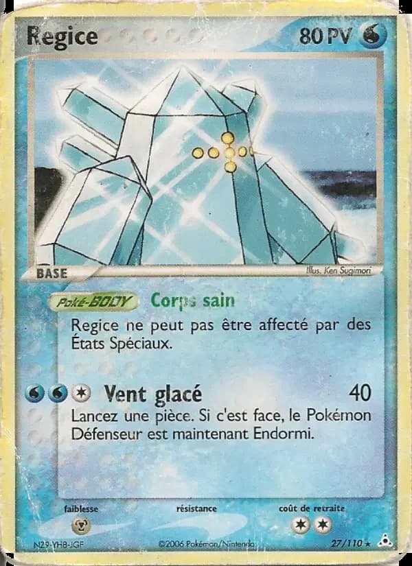 Carte Pokémon Regice #27 — Fantômes Holon