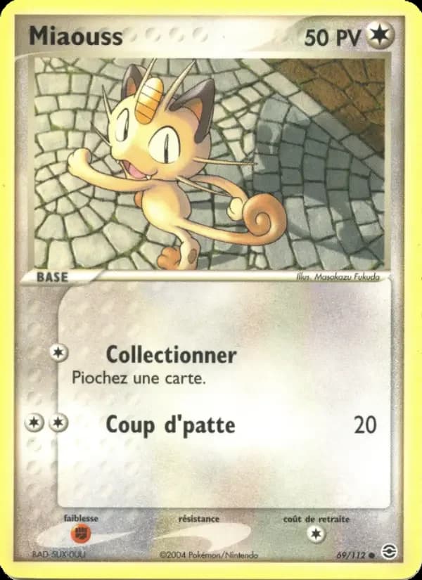 Carte Pokémon Miaouss #69 — Rouge Feu & Vert Feuille