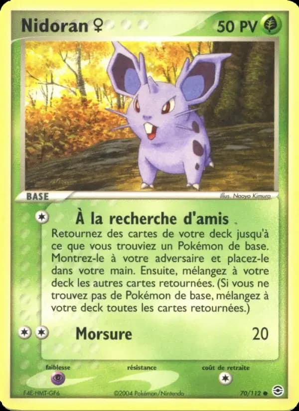 Carte Pokémon Nidoran ♀ #70 — Rouge Feu & Vert Feuille