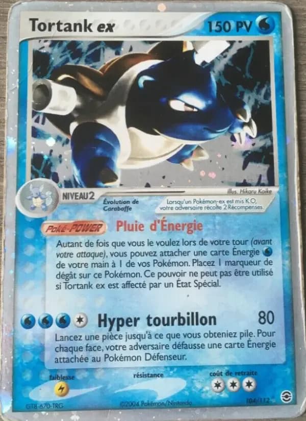 Carte Pokémon Tortank ex #104 — Rouge Feu & Vert Feuille