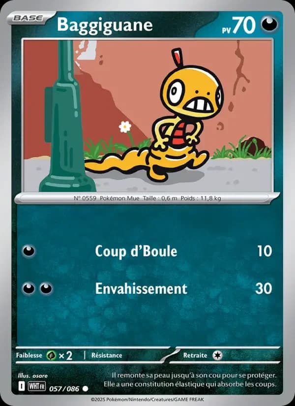 Carte Pokémon Baggiguane #057 — Flamme Blanche