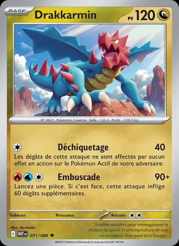 Carte Pokémon Drakkarmin #071 — Flamme Blanche