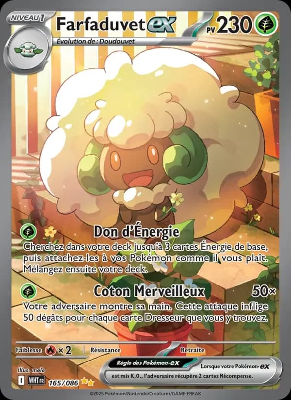 Carte Pokémon Farfaduvet-ex #165 — Flamme Blanche
