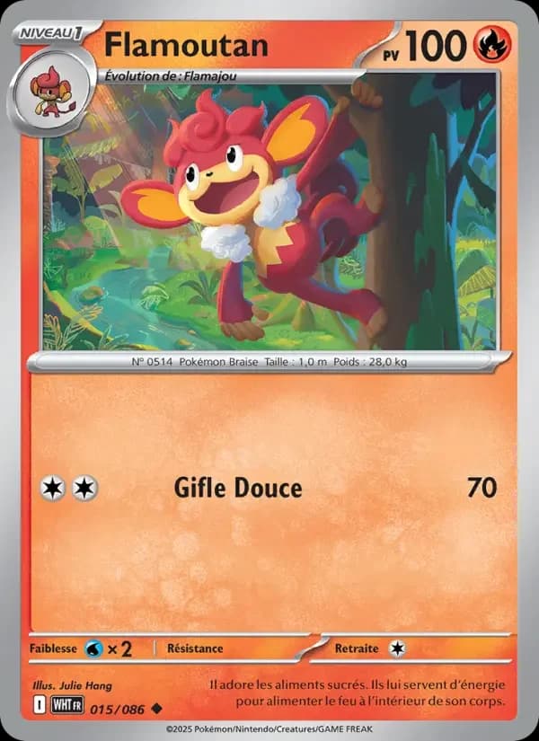 Carte Pokémon Flamoutan #015 — Flamme Blanche