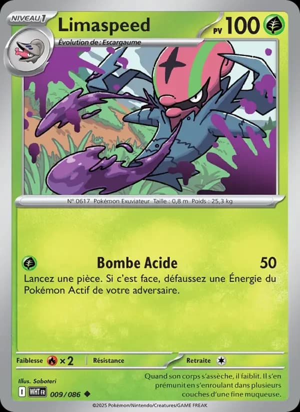Carte Pokémon Limaspeed #009 — Flamme Blanche