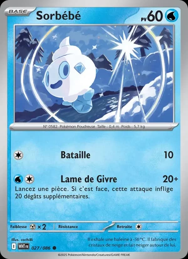 Carte Pokémon Sorbébé #027 — Flamme Blanche