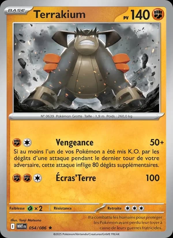 Carte Pokémon Terrakium #054 — Flamme Blanche