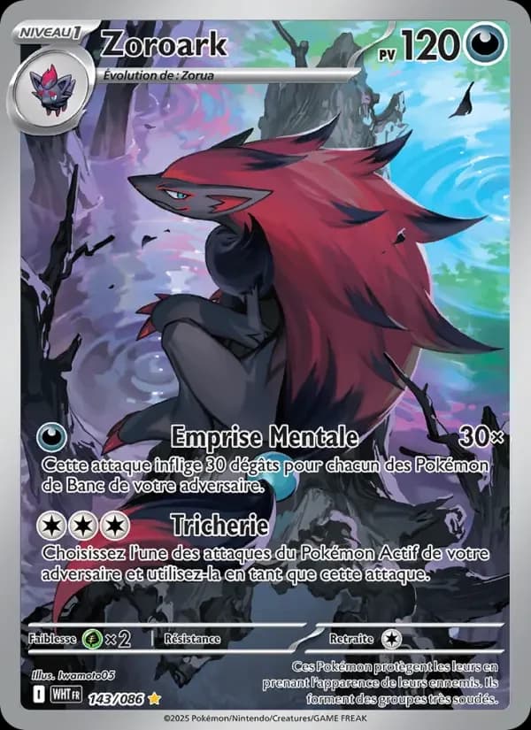 Carte Pokémon Zoroark #143 — Flamme Blanche