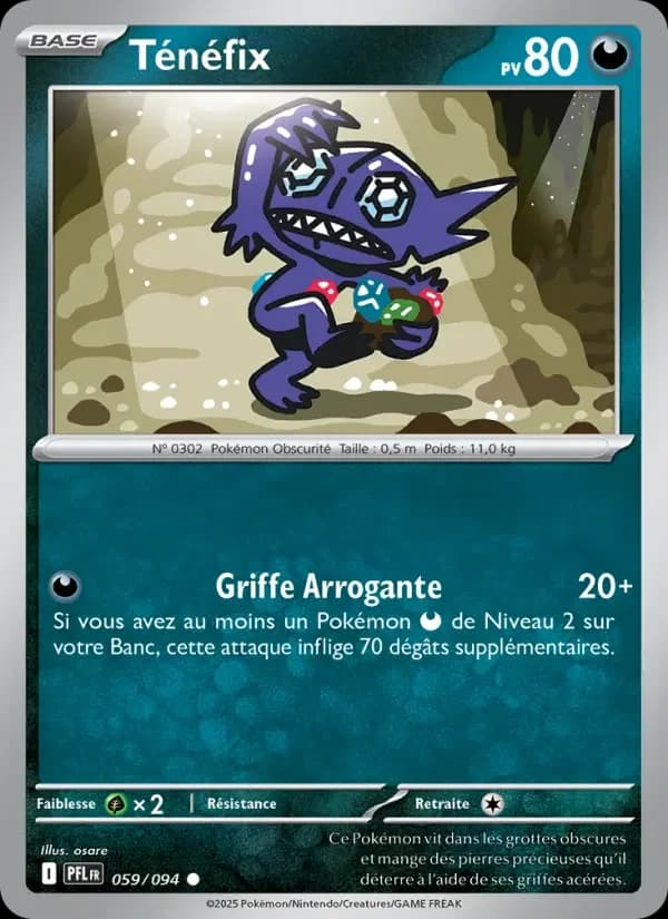 Carte Pokémon Ténéfix #059 — Flammes Fantasmagoriques
