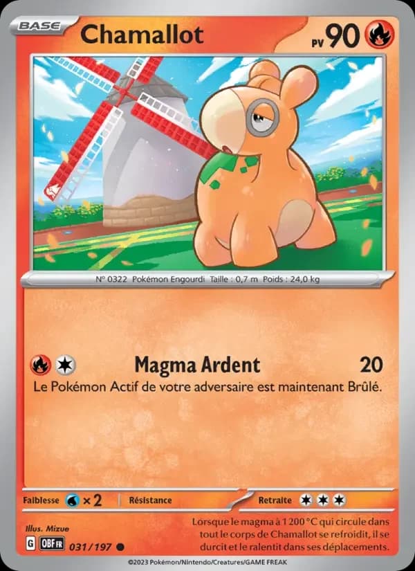 Carte Pokémon Chamallot #031 — Flammes Obsidiennes