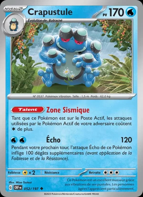 Carte Pokémon Crapustule #052 — Flammes Obsidiennes