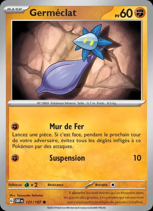 Carte Pokémon Germéclat #121 — Flammes Obsidiennes