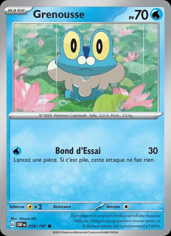 Carte Pokémon Grenousse #056 — Flammes Obsidiennes