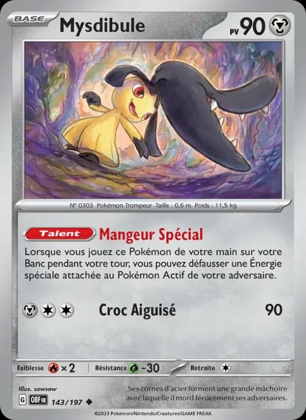 Carte Pokémon Mysdibule #143 — Flammes Obsidiennes
