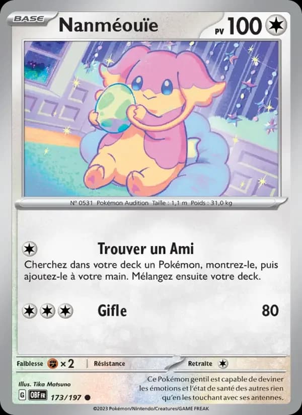 Carte Pokémon Nanméouïe #173 — Flammes Obsidiennes