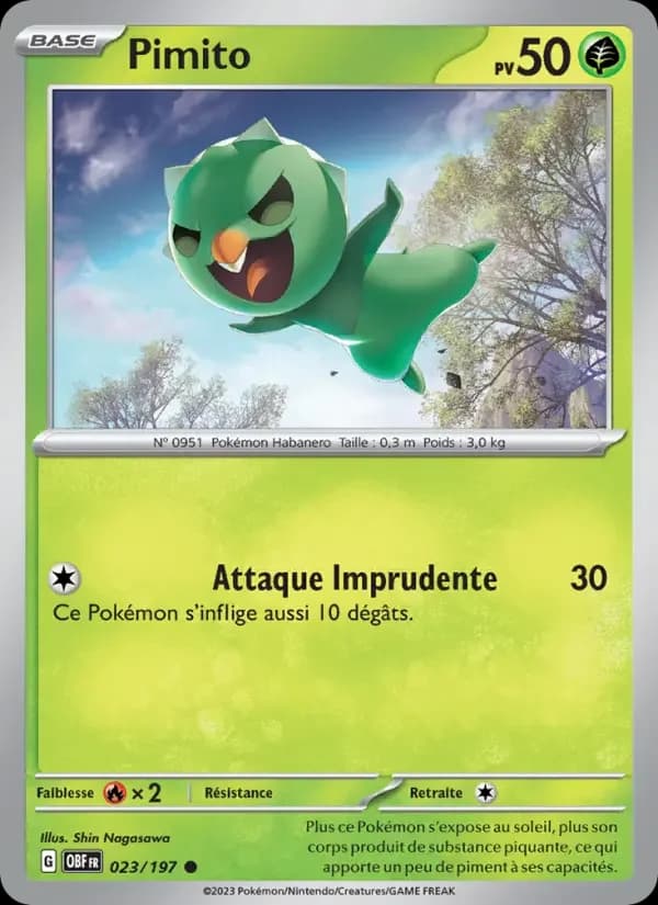 Carte Pokémon Pimito #023 — Flammes Obsidiennes