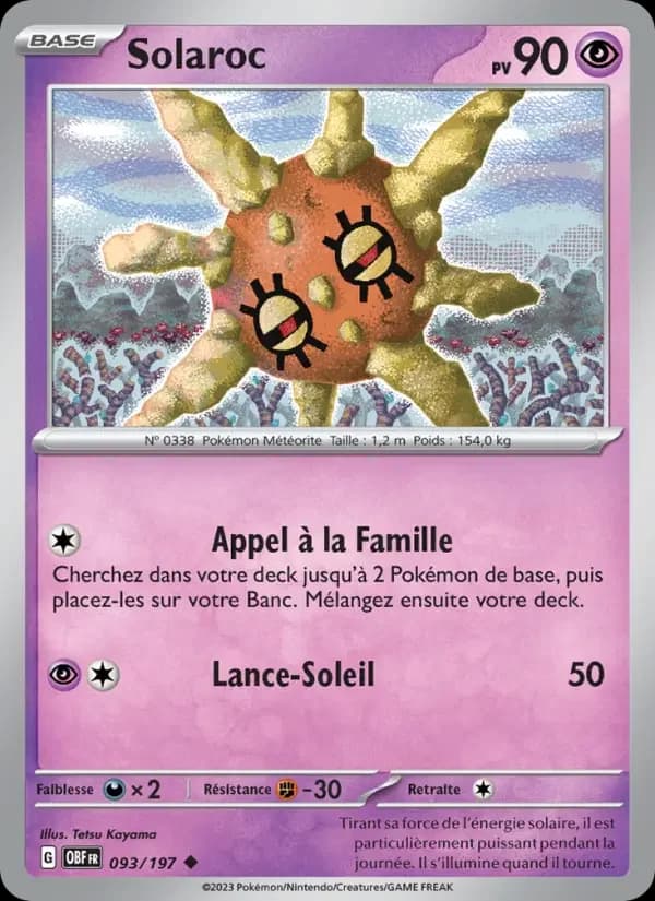 Carte Pokémon Solaroc #093 — Flammes Obsidiennes