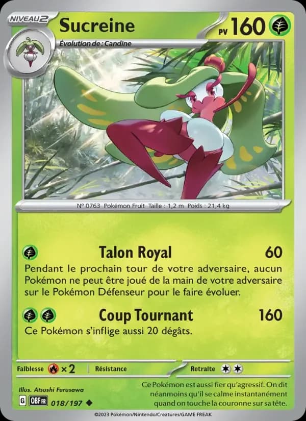 Carte Pokémon Sucreine #018 — Flammes Obsidiennes