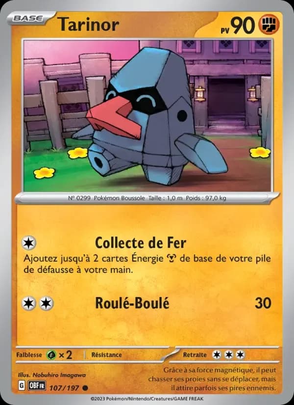 Carte Pokémon Tarinor #107 — Flammes Obsidiennes