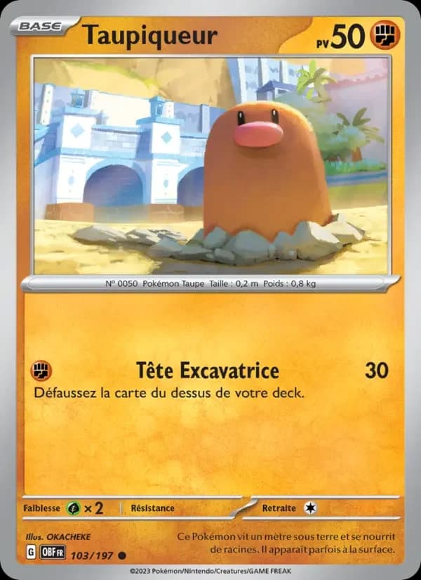 Carte Pokémon Taupiqueur #103 — Flammes Obsidiennes