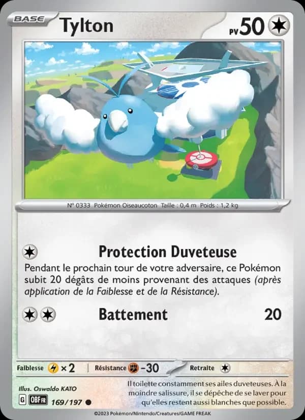 Carte Pokémon Tylton #169 — Flammes Obsidiennes