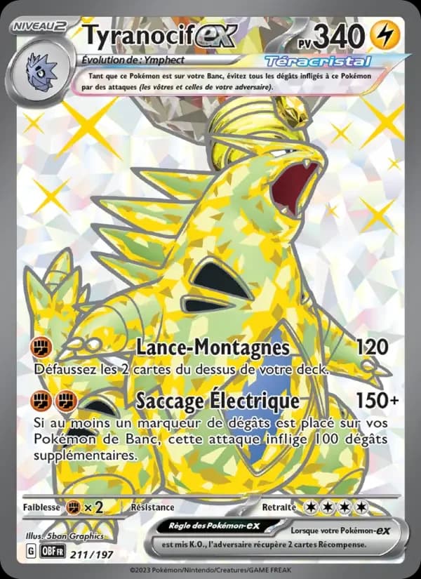 Carte Pokémon Tyranocif-ex #211 — Flammes Obsidiennes