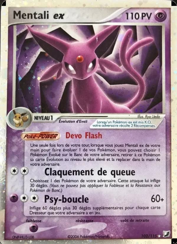 Carte Pokémon Mentali ex #102 — Forces Cachées