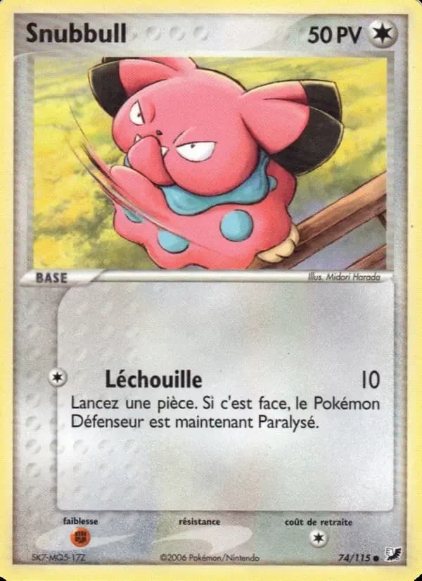 Carte Pokémon Snubbull #74 — Forces Cachées