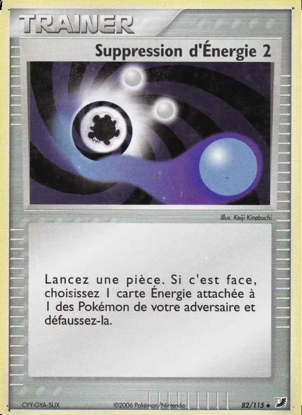 Carte Pokémon Suppression d'Énergie 2 #82 — Forces Cachées