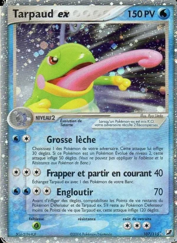 Carte Pokémon Tarpaud ex #107 — Forces Cachées
