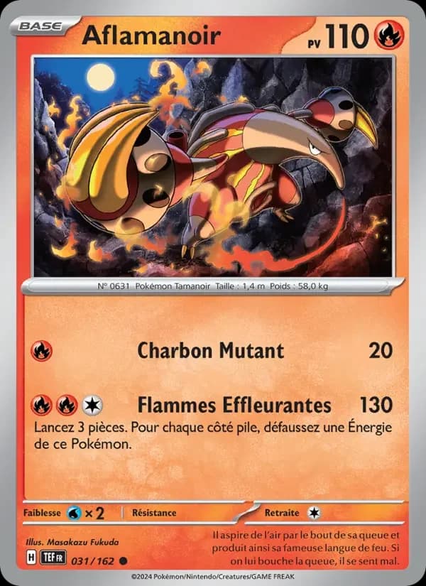 Carte Pokémon Aflamanoir #031 — Forces Temporelles
