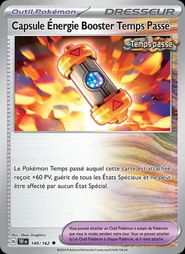 Carte Pokémon Capsule Énergie Booster Temps Passé #140 — Forces Temporelles