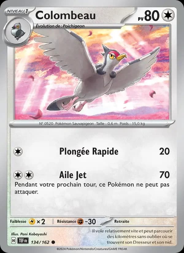 Carte Pokémon Colombeau #134 — Forces Temporelles