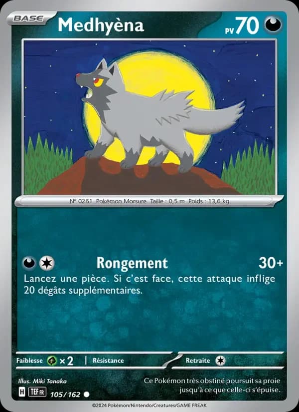 Carte Pokémon Medhyèna #105 — Forces Temporelles