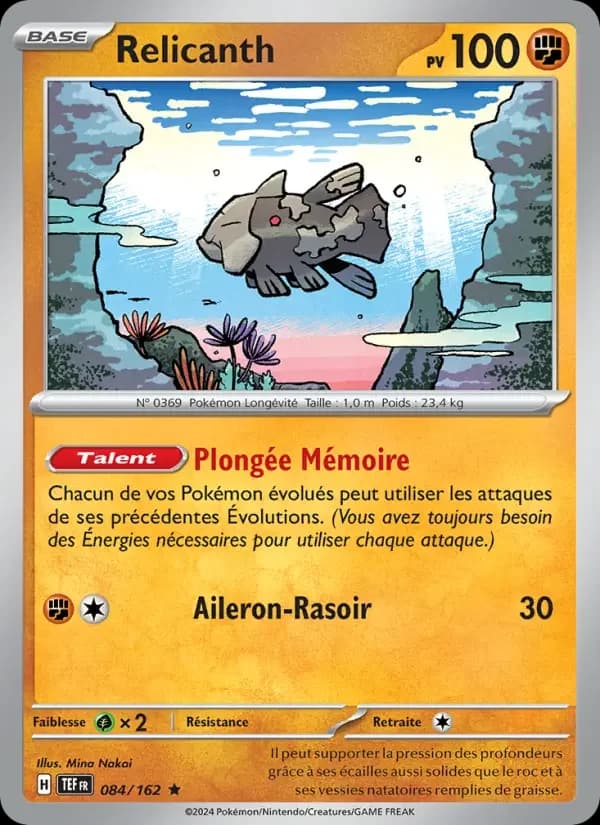 Carte Pokémon Relicanth #084 — Forces Temporelles