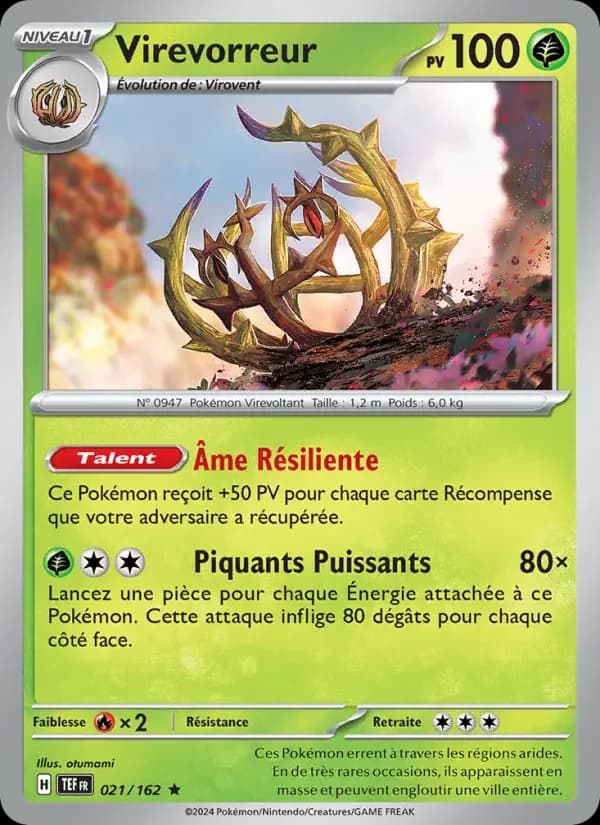 Carte Pokémon Virevorreur #021 — Forces Temporelles