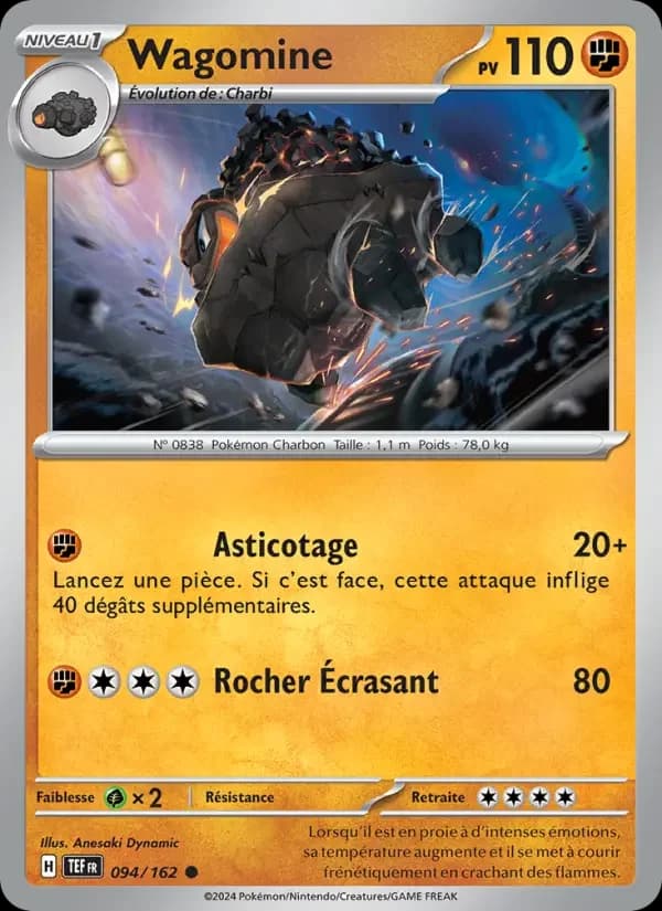 Carte Pokémon Wagomine #094 — Forces Temporelles