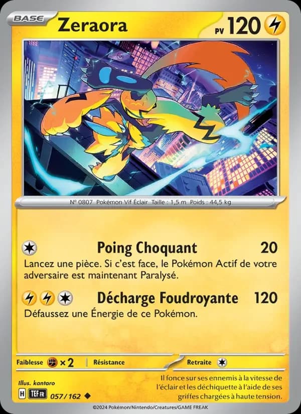 Carte Pokémon Zeraora #057 — Forces Temporelles