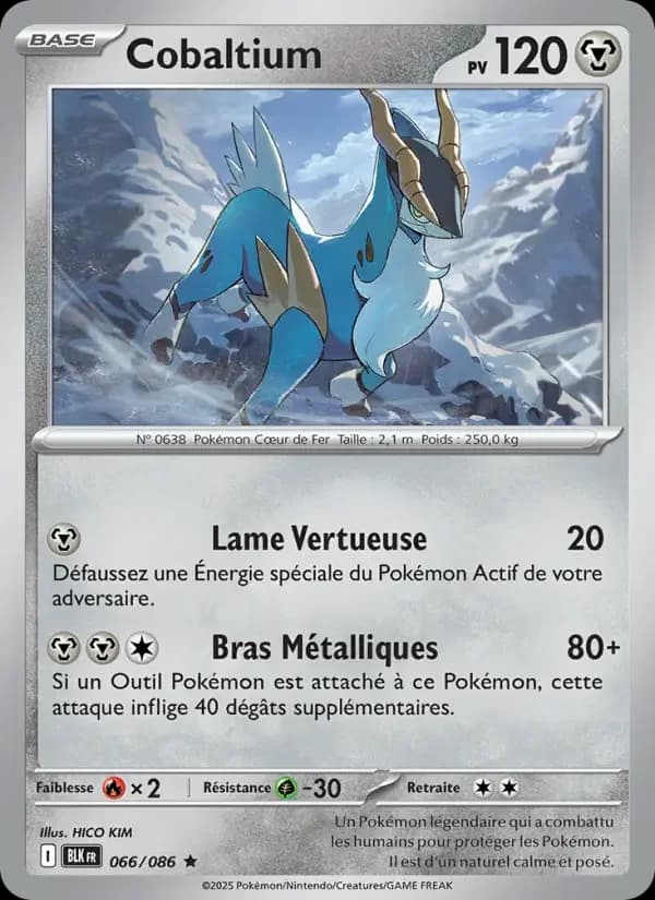 Carte Pokémon Cobaltium #066 — Foudre Noire
